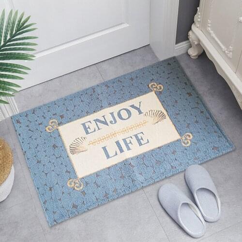 Large Cashmere Geometric Living Room Mats Household Home Bathroom Kitchen Non-slip Woven Jacquard Floor Mat Absorbent Floor Mat
