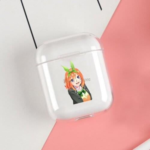 Kawaii Yotsuba Nakano Waifu Toubun no Hanayome Case For Apple Airpods 1/2 Protective Cases Bluetooth Wireless Earphone Cover