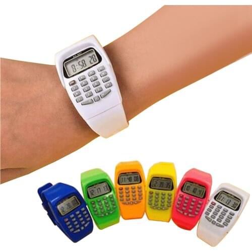 Children Watch Multi-Purpose Kids Electronic Calculator Wrist Watch Fashion Silicone Date Electronic Watch For Kids Dropshipping