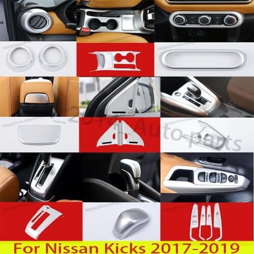 For Nissan Kicks 2017 2018 2019 ABS chromed style Car interior decoration Trim