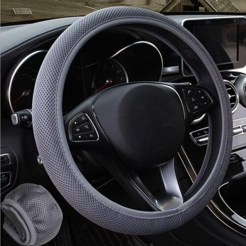 DONYUMMYJO Skidproof Durable Car Steering Wheel Cover Sandwich Fabric Handmade Auto Covers Fit For Most Cars Breathability