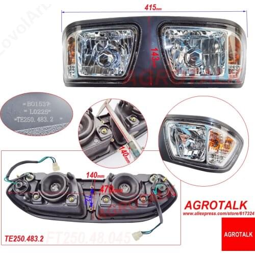 FT250.48.045 / TE250.483.2 , the front head light / head lamp (with direction signal）for Foton Lovol tractor, part number
