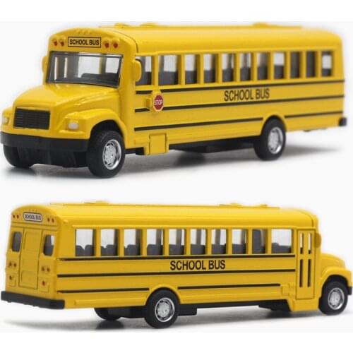 Hot sale Alloy Pull Back School Bus Model 14CM American School Bus Toy