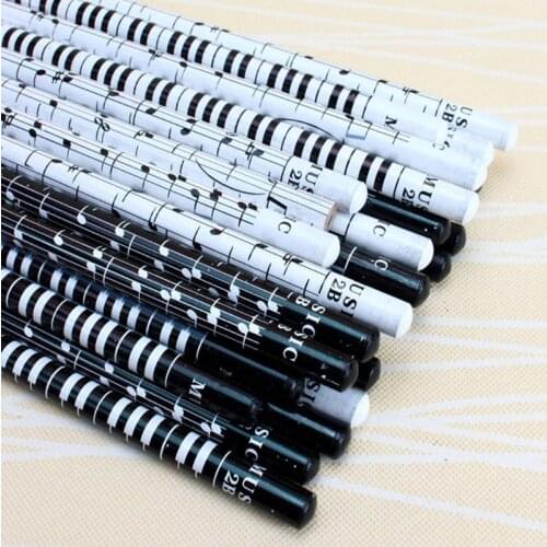 36pcs Musical Note Pencil 2B Standard Round Pencils Piano Notes Writing Drawing Tool Stationery School Student Gift
