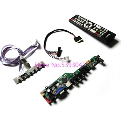 KIT for LP173WD1 (TL)(E1)/(TL)(F1)/(TL)(G1)/(TL)(G2) 40Pin VGA USB AV LVDS Analog 1600*900 LCD panel TV control drive board