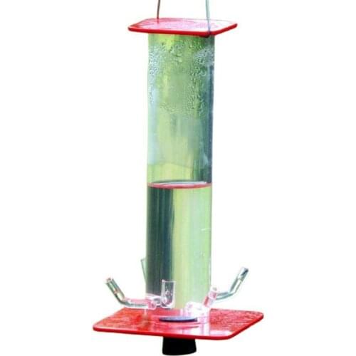 Bird Feeder Unique Design Feeding System with Bright Transparent Tube, Bird Feeders for Patio, Garden