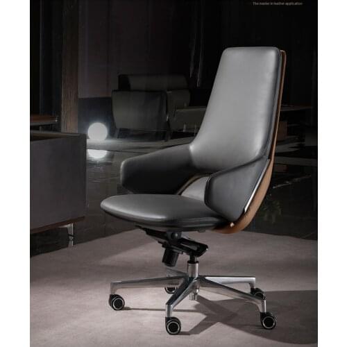 Leather Boss Chair Executive Chair Fashion Office Chair Light Luxury President Swivel Chair Computer Chair Business