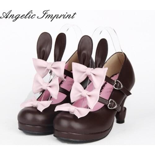 Lovely Pink and Lavender Cross Strap Cute Wings Lolita Girl Low Heel Shoes 8493