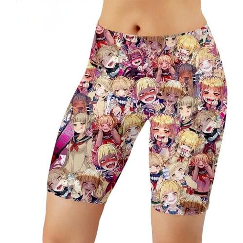 CLOOCL Womens Waist High Leggings Shorts My Hero Academia 3D Digital Printing Anime Shorts Women Fashion Fitness Leggings