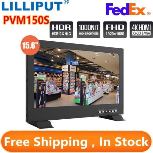 Lilliput PVM150S Monitor 15 Inch 1000Nit 1920x1080 FHD HDMI SDI VGA Input Security Camera System CCTV Monitor