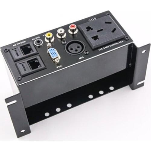 Desktop Wall Power Outlet with USB AV Audio/Video L R MIC XLR Jack VGA HDMI-compatible Audio Panel Socket For Home Improvement