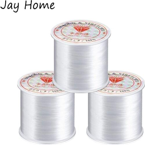 1/2Rolls 0.2-0.8mm Nylon Thread Inelastic Wire Bracelet Jewelry Cord String Beading Sewing Thread DIY Embroidery Sewing Tools