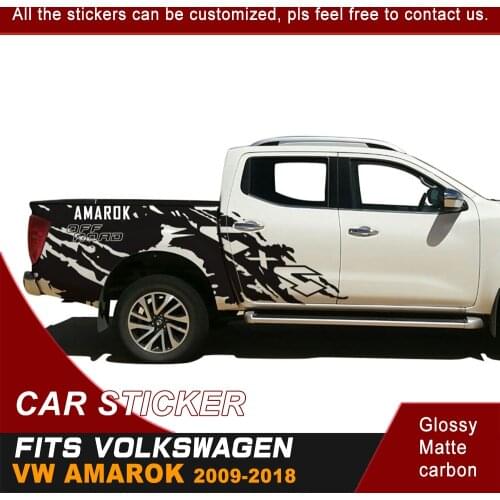 Fit For VW Amarok 2009-2018 Car Decals Side Door Rear Trunk Mud 4X4 Off Road Graphic Vinyls Car Accessorie Stickers