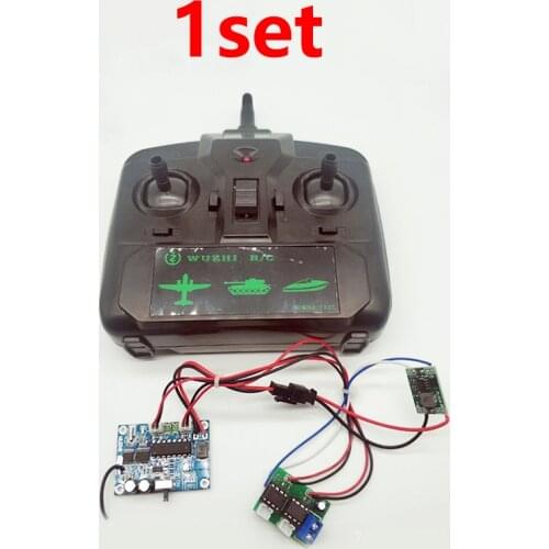 1set Remote Control 2 Motor Adjustable Speed Automatic Code Matching 4 channels 4.2-7.4V/7-12V for RC Boat Airplane Tank Model