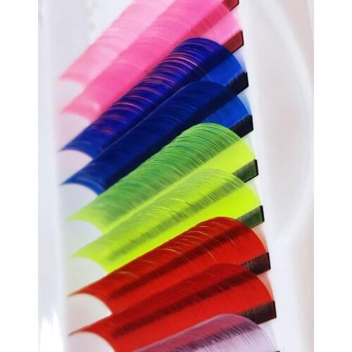 Mix color eyelash Color Lashes blue Yellow red Eyelash Extensions Individual Colored Eyelashes False Mink Eyelashes