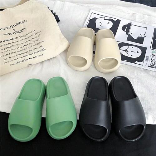 Unisex Summer Slides Slip On Breathable Fish Mouth Slippers Non-slip Bathroom Home Shoes Thick Sole Sandals Men Women Size 35-45