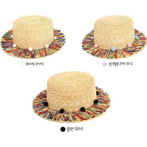 Childrens straw cute hats Sun hat boys beach tide spring and autumn parent-child Korean girl baby straw hat children summer hat