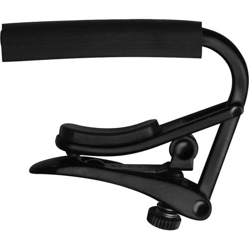 Shubb Capo Noir Series C1K Capo for Steel String Guitar, Black Chrome Capotraste