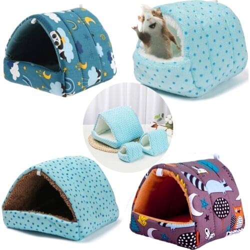 Cute Small Animal Hammock Nest Ferret Rabbit Guinea Pig Rat Hamster Mice Soft Sleeping Bed Toy Warmer House Cave Pets Supplies