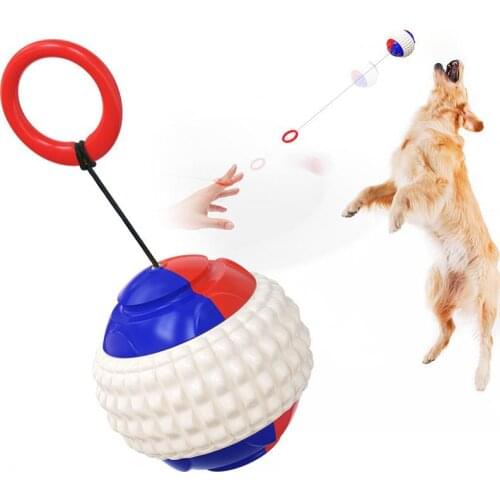 Dog Training Toy Stretchable Throwing Ball Drawstring Yo-Yo Ball Puppy Chewing Molar Outdoor Toy