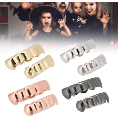 Unisex Shiny Grillz Teeth Hip Hop Bling Grillz Teeth Decoration for Halloween Xmas Party Birthday Best Gift Teeth Whitening