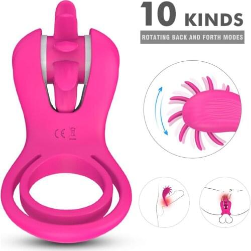 Vibrating Penis Ring Delay Ejaculation Vibro Ring Cock Prostata Massage Clitoris G spot Stimulator Penis Vibrator male Sex Toys