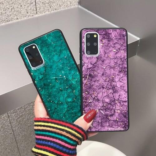 Gold Sequins Marble Soft Case For Samsung Galaxy M31S A31 A41 A30s A51 A71 A91 A01 A21S A90 5G S10 5G S10 Lite M21 Back Cover