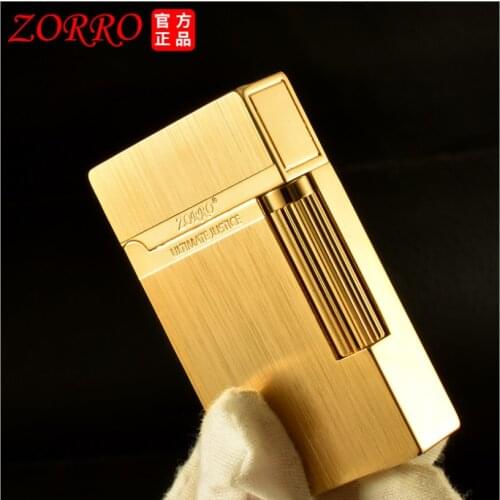 Zorro classic design kerosene smoking igniter Metal creative retro windproof Oil cigarette lighter fashion man gift 6.3cm 105g