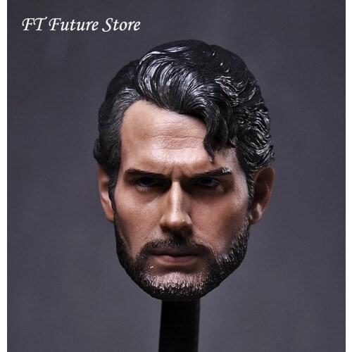 1/6 Scale Henry Carver head Man of Steel with Beard for 12 Inches Male Bodies Figures