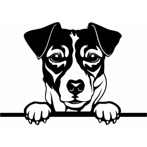 14.3x10CM Cute Jack Russell Terrier Dog Vinyl Car Stickers Pet Dog Motorcycle Decals Car Styling Decoration Accessories