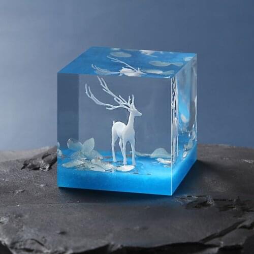 3Pcs Silicone Mini Elk Deer Modeling Resin Mold Landspace Fillings Resin Jewelry Fillings Resin Casting Filler Art Craft