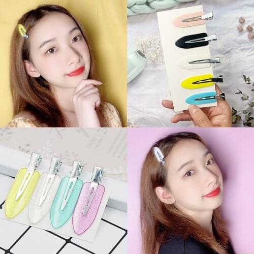 4pcs/1pc Seamless No Bend Hair Clips Barrettes, No Mark Pin Curl Clip, Makeup No Crease Hair Clip, Hair Styling Bang Clips