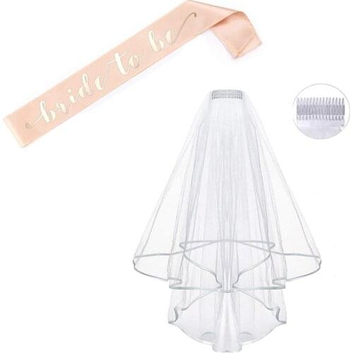 Bride To Be Satin Sash Bridal Shower Decoration Hen Party Veil Wedding Decorations Shoulder Bride To Be Party Supplies TB21