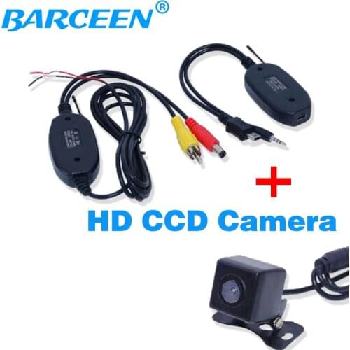 Plastic shell material car rear view camera 170 angel glass lens material +wireless receiving and transmitting for all cars