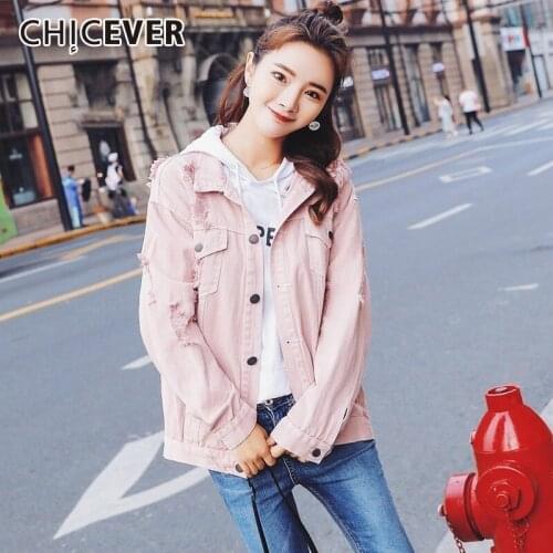 Женские осенние куртки CHICEVER China At AliExpress