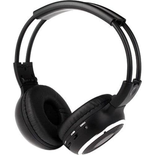 Double Infrared Stereo Wireless Headphone Headset IR Car DVD Player Headrest Black