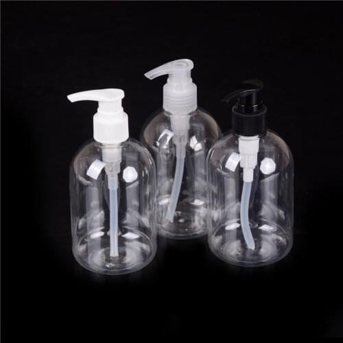 1 Pcs 350ML Clear Plastic Pump Bottles Liquid Soap Whipped Mousse Points Bottling Shampoo Lotion Shower Gel Pump Bottles 3Colors