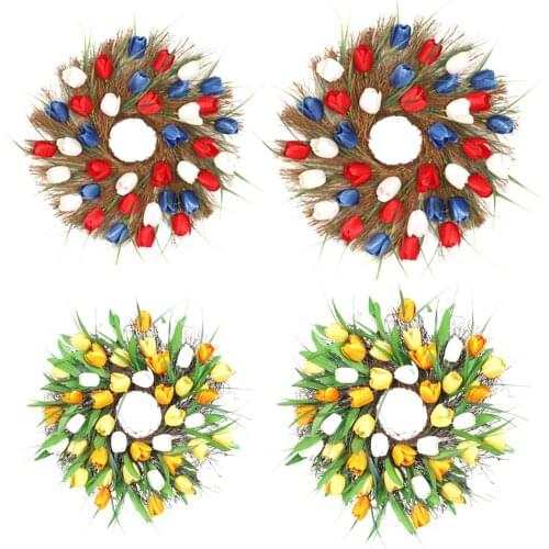 Artificial Front Door Wreath Summer Outdoor Wall Hanging Wedding Decor