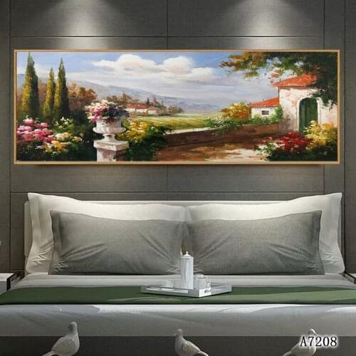 Canvas Art Picture Printing Modern Mediterranean Sea Oil Painting on Canvas Canvas Printing Wall Art Picture for Home Decor