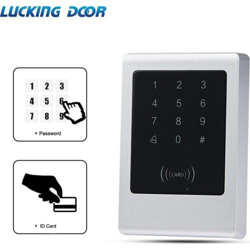 LUCKING DOOR Waterproof 125KHz RFID Access Control Touch Metal Smart Keyless Lock Card Reader Electronic Door Lock Gate Opener