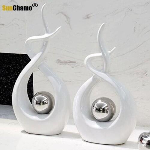 The Living Room Home Furnishing Simple Modern Soft Decoration Ceramics Flower Vase Crafts Two Sets of Special Offer