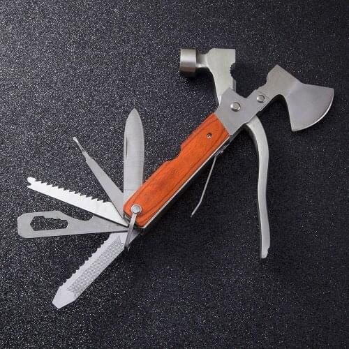 2017 Multifunctional Pliers Safety hammer color wood life-saving hammer multifunctional axe multifunctional convenient tool