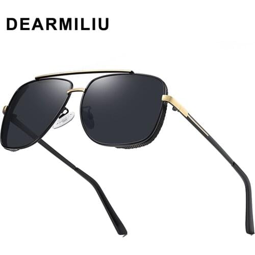 DEARMILIU 2020 new metal mens square frame polarized Sunglasses driving night vision driving Sun Glasses luxury brand A616