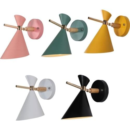 Nordic wall lamp bedroom wall lamp simple background wall Creative LED wall lamp wall lamp living room bedside lamp wall lamp