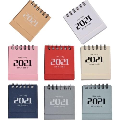 Newest Small Desk Calendar Convenient 2021 Mini Calendars Daily Schedule Table Planner Yearly Organizer Office School Supplies