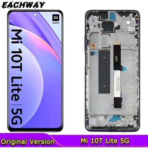 Original 6.67" For Xiaomi Mi 10T Lite 5G LCD Display Touch Panel Screen Digitizer Assembly For Xiaomi Mi10t lite M2007J17G lcd