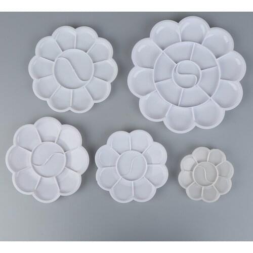 4 Size Pigment Tray painting supplies Palette Art Alternatives Paint Plastic Palette Supply White Watercolor Palette