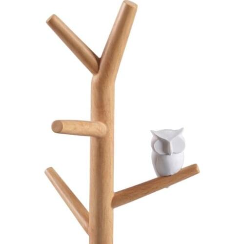 Resin Owl Tree Stand Jewelry Display Rack Necklace Earring Storage Show Holder P0RF