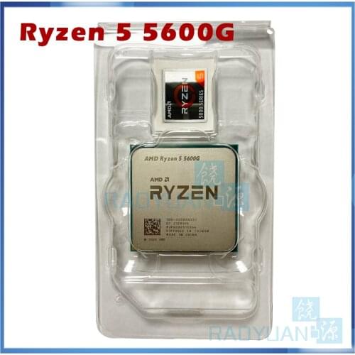 AMD Ryzen 5 5600G R5 5600G 3.9GHz Six-Core Twelve-Thread 65W CPU Processor L3=16M 100-000000252 Socket AM4 new but no fan