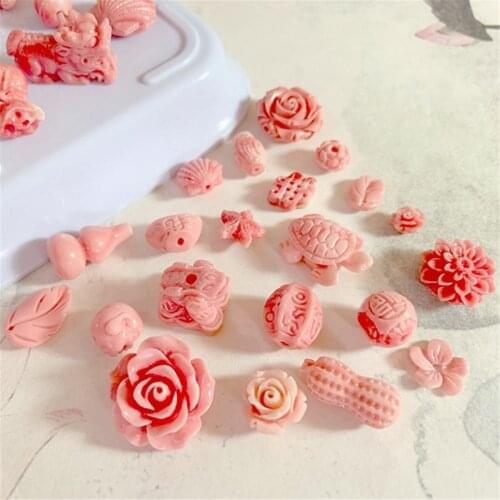 Variety Natural Pink Queen Conch Shell Loose Beads For DIY Necklace Bracelet